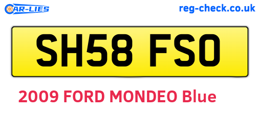 SH58FSO are the vehicle registration plates.