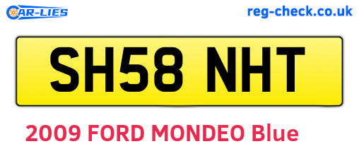 SH58NHT are the vehicle registration plates.