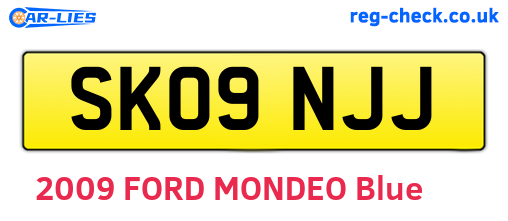 SK09NJJ are the vehicle registration plates.