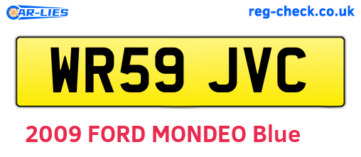 WR59JVC are the vehicle registration plates.