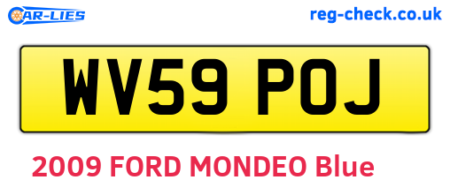 WV59POJ are the vehicle registration plates.