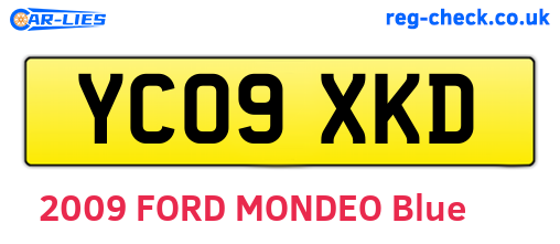 YC09XKD are the vehicle registration plates.