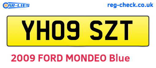 YH09SZT are the vehicle registration plates.