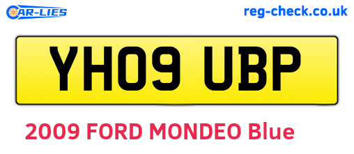 YH09UBP are the vehicle registration plates.