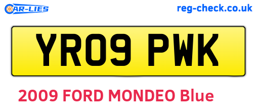 YR09PWK are the vehicle registration plates.