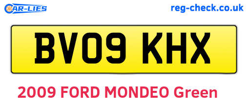 BV09KHX are the vehicle registration plates.