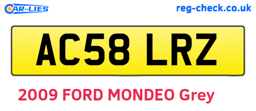 AC58LRZ are the vehicle registration plates.