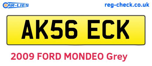 AK56ECK are the vehicle registration plates.