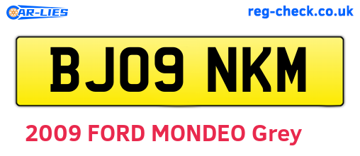 BJ09NKM are the vehicle registration plates.