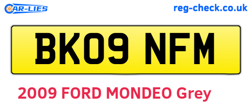 BK09NFM are the vehicle registration plates.