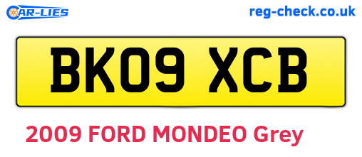 BK09XCB are the vehicle registration plates.