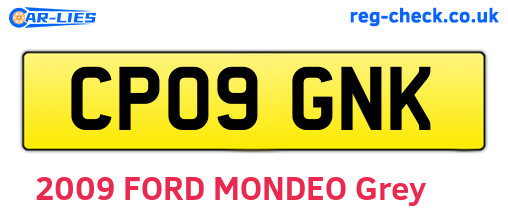 CP09GNK are the vehicle registration plates.