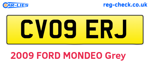 CV09ERJ are the vehicle registration plates.