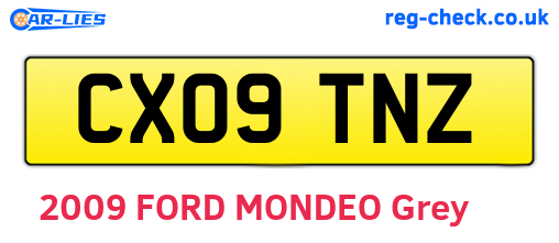 CX09TNZ are the vehicle registration plates.