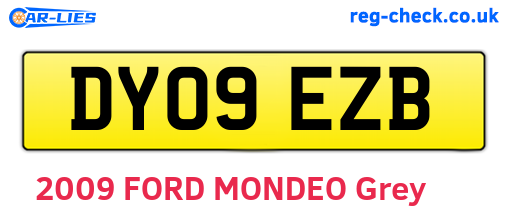 DY09EZB are the vehicle registration plates.