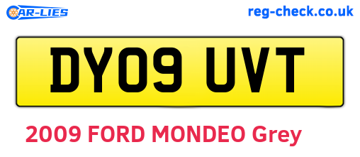 DY09UVT are the vehicle registration plates.