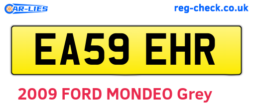 EA59EHR are the vehicle registration plates.