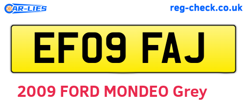 EF09FAJ are the vehicle registration plates.