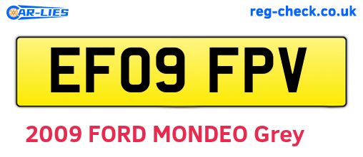 EF09FPV are the vehicle registration plates.