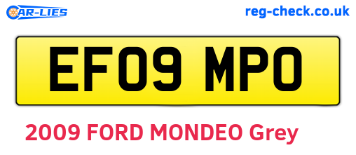 EF09MPO are the vehicle registration plates.