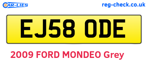 EJ58ODE are the vehicle registration plates.