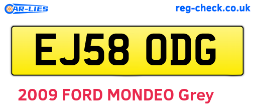 EJ58ODG are the vehicle registration plates.