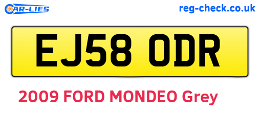 EJ58ODR are the vehicle registration plates.