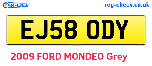 EJ58ODY are the vehicle registration plates.