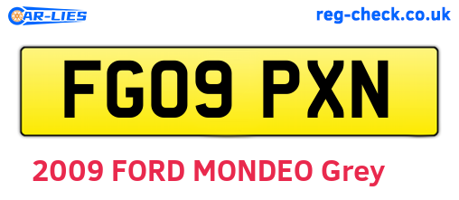 FG09PXN are the vehicle registration plates.