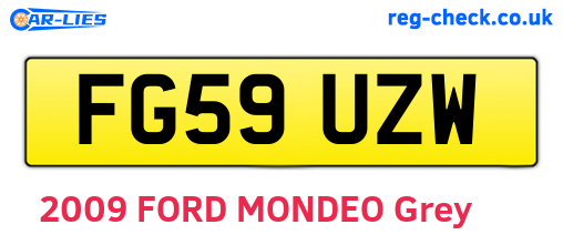 FG59UZW are the vehicle registration plates.
