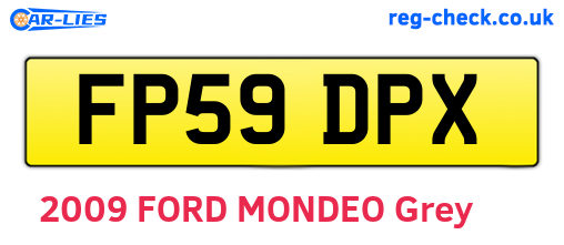 FP59DPX are the vehicle registration plates.
