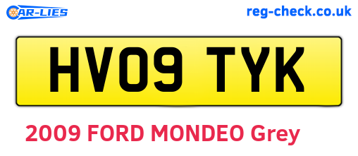 HV09TYK are the vehicle registration plates.