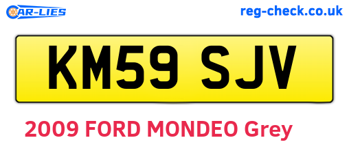 KM59SJV are the vehicle registration plates.