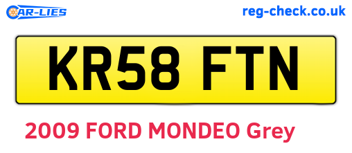 KR58FTN are the vehicle registration plates.