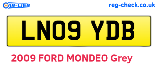 LN09YDB are the vehicle registration plates.