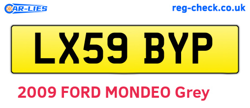LX59BYP are the vehicle registration plates.
