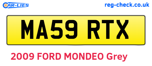 MA59RTX are the vehicle registration plates.