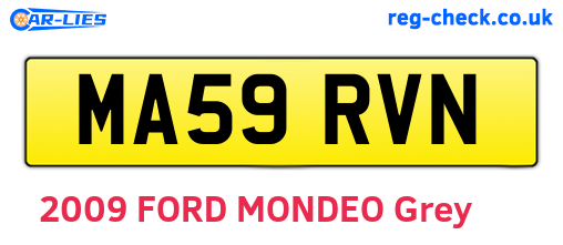 MA59RVN are the vehicle registration plates.