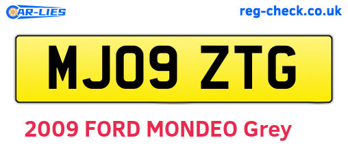 MJ09ZTG are the vehicle registration plates.