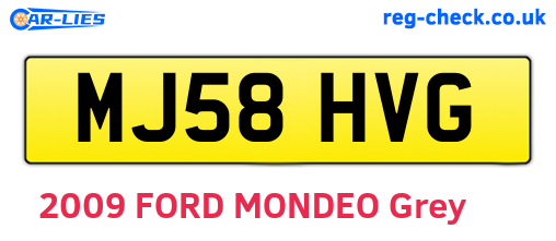 MJ58HVG are the vehicle registration plates.