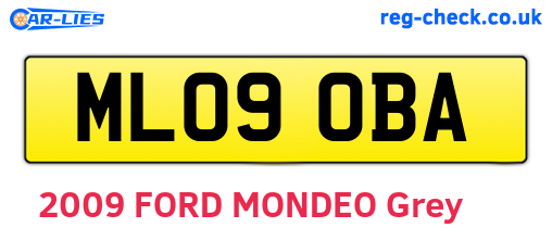 ML09OBA are the vehicle registration plates.