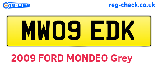 MW09EDK are the vehicle registration plates.