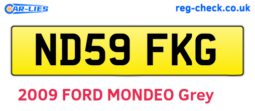 ND59FKG are the vehicle registration plates.
