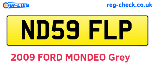 ND59FLP are the vehicle registration plates.
