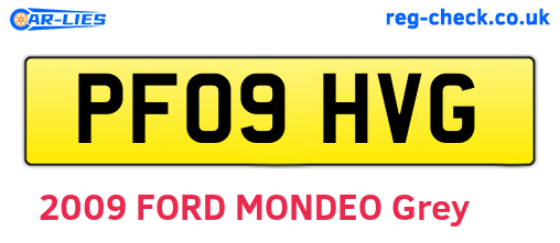 PF09HVG are the vehicle registration plates.