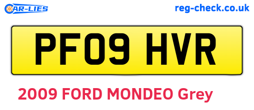 PF09HVR are the vehicle registration plates.