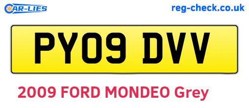 PY09DVV are the vehicle registration plates.