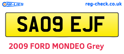 SA09EJF are the vehicle registration plates.