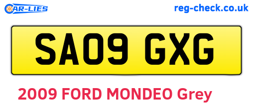 SA09GXG are the vehicle registration plates.
