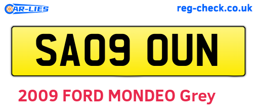SA09OUN are the vehicle registration plates.